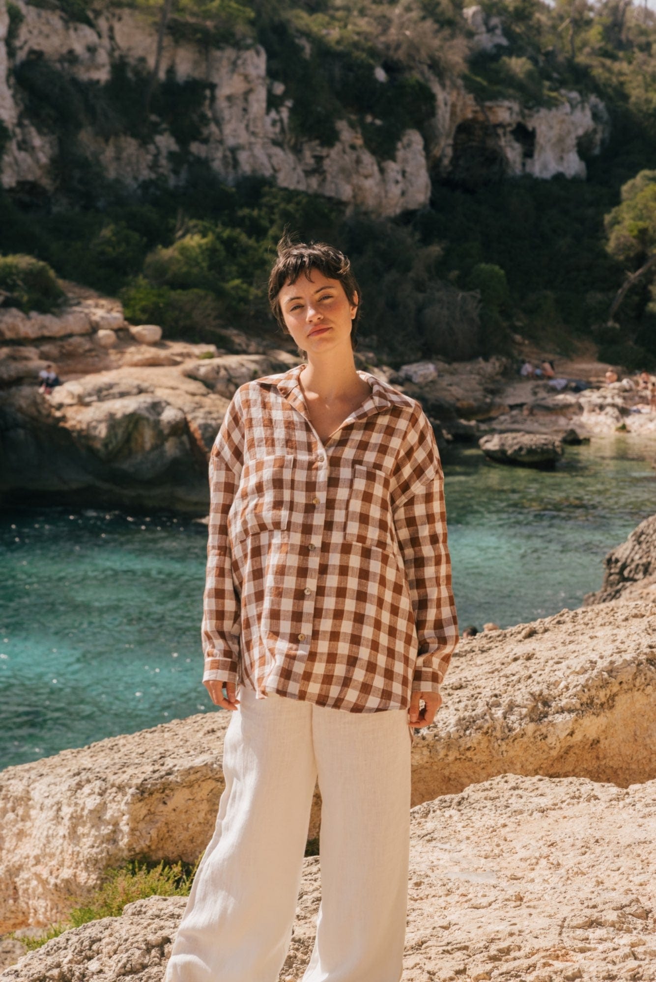 AmourLinen Linen shirt Molly oversized collar linen shirt Molly oversized collar linen shirt