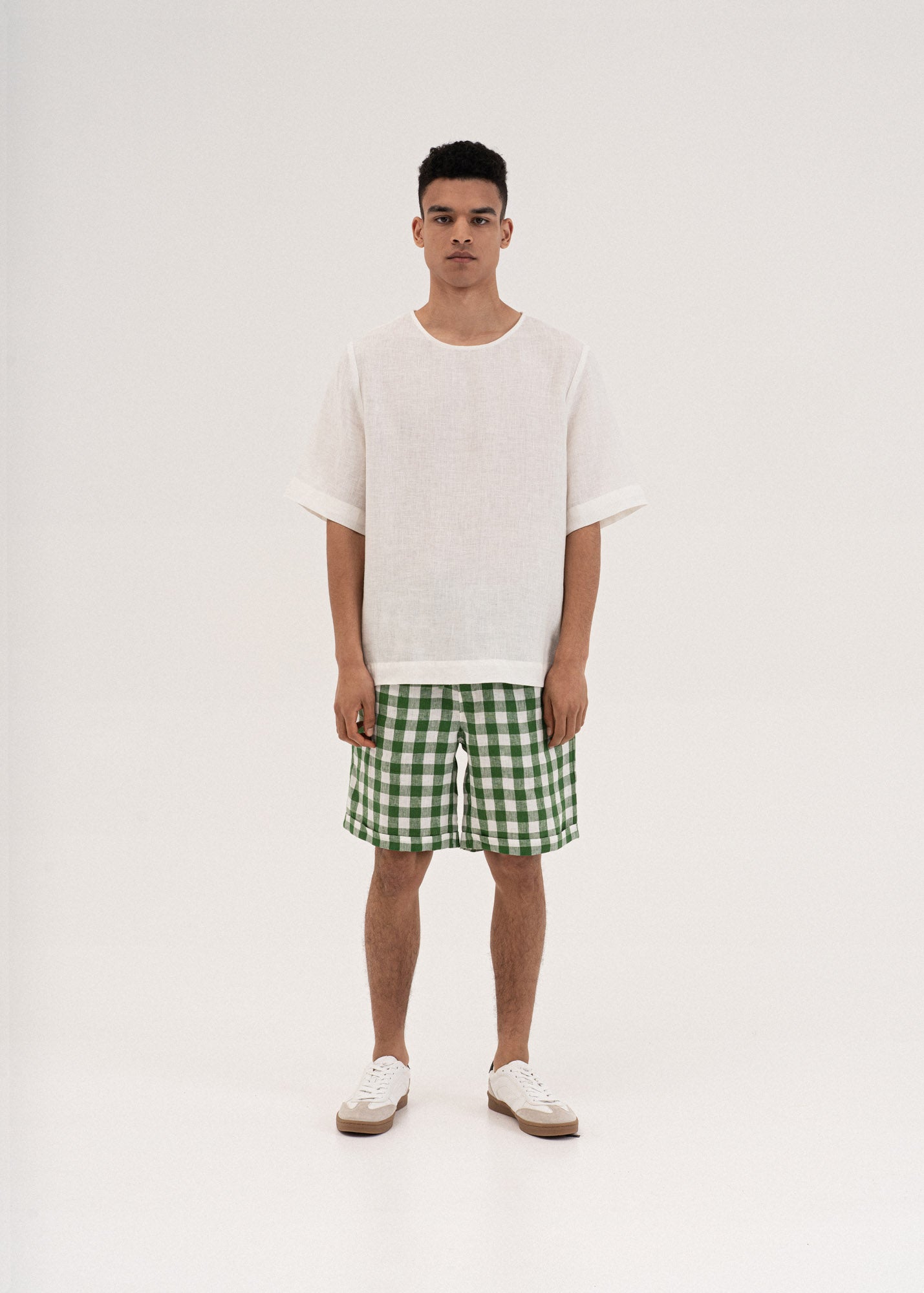 AmourLinen Linen top XL / White Linen top ATLAS XL White Linen top ATLAS XL White